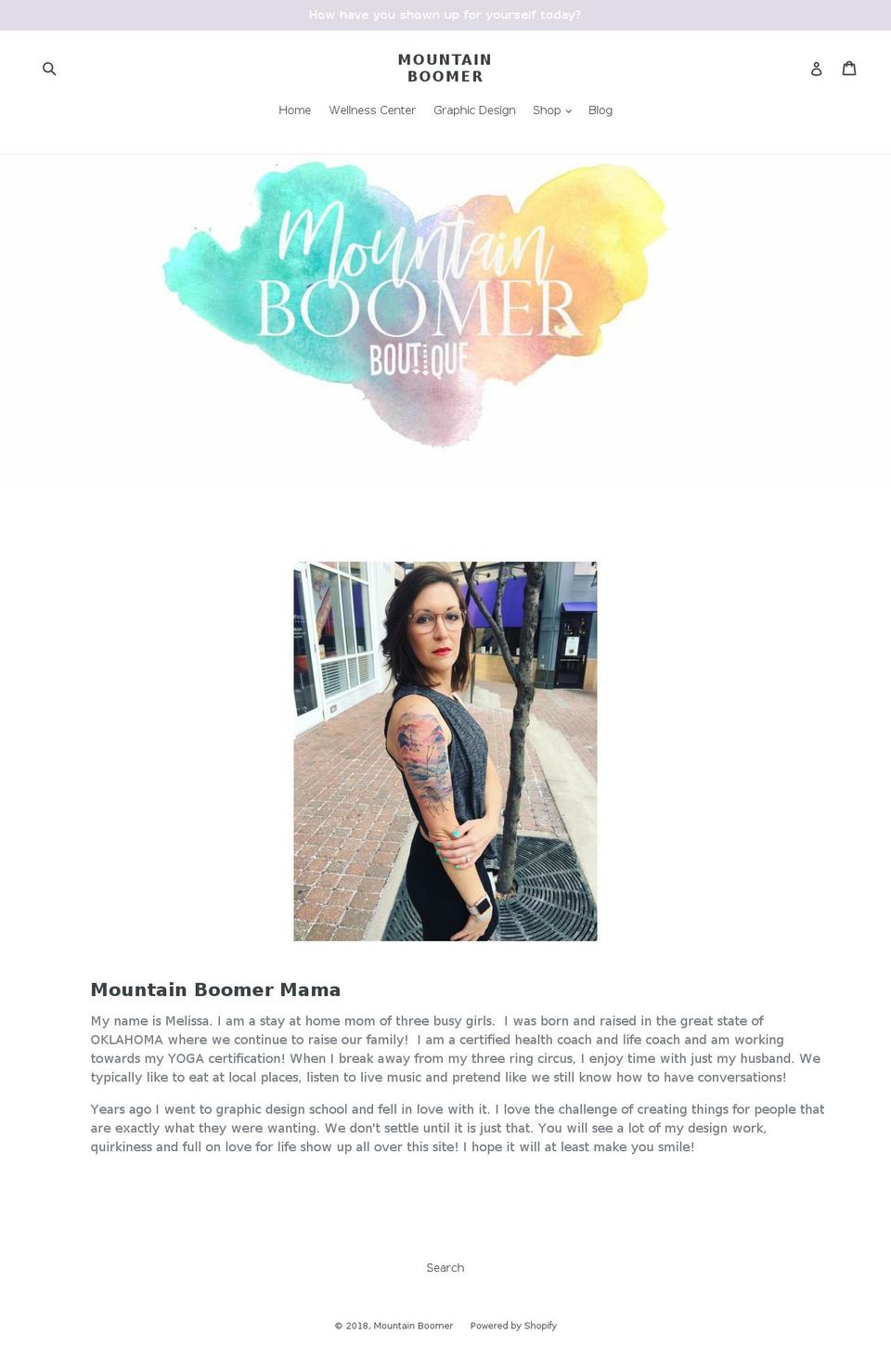 mountainboomerboutique.com — Shopify storefront screenshot