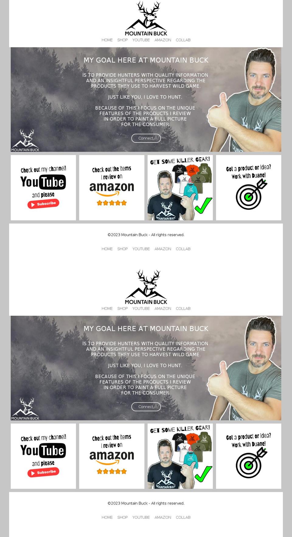 mountainbuck.com — Shopify storefront screenshot