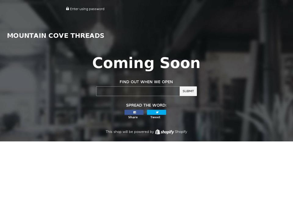 mountaincovethreads.com — Shopify storefront screenshot