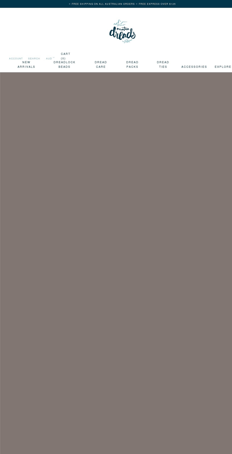 mountaindreads.com shopify website screenshot