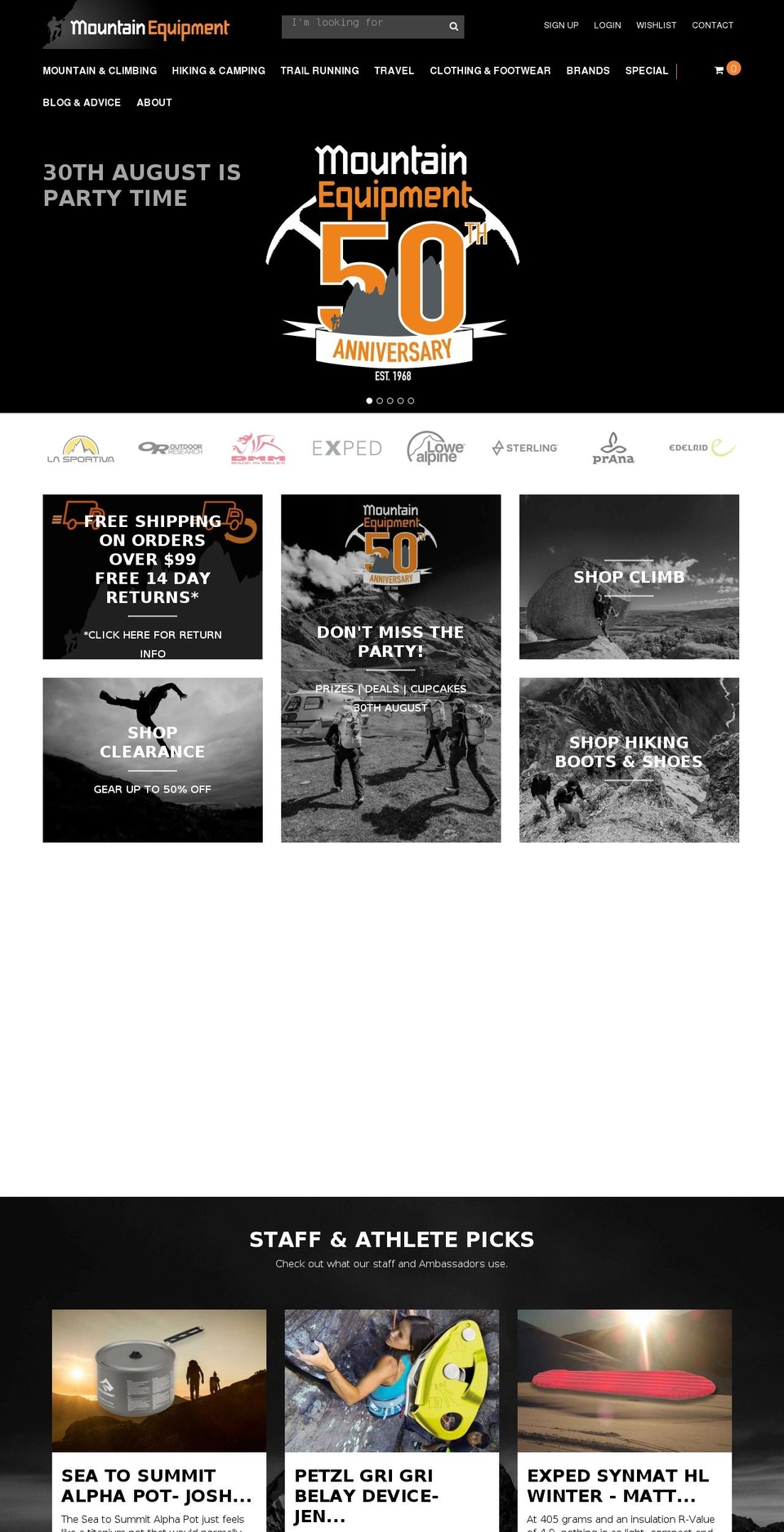 mountainequipment.com shopify website screenshot