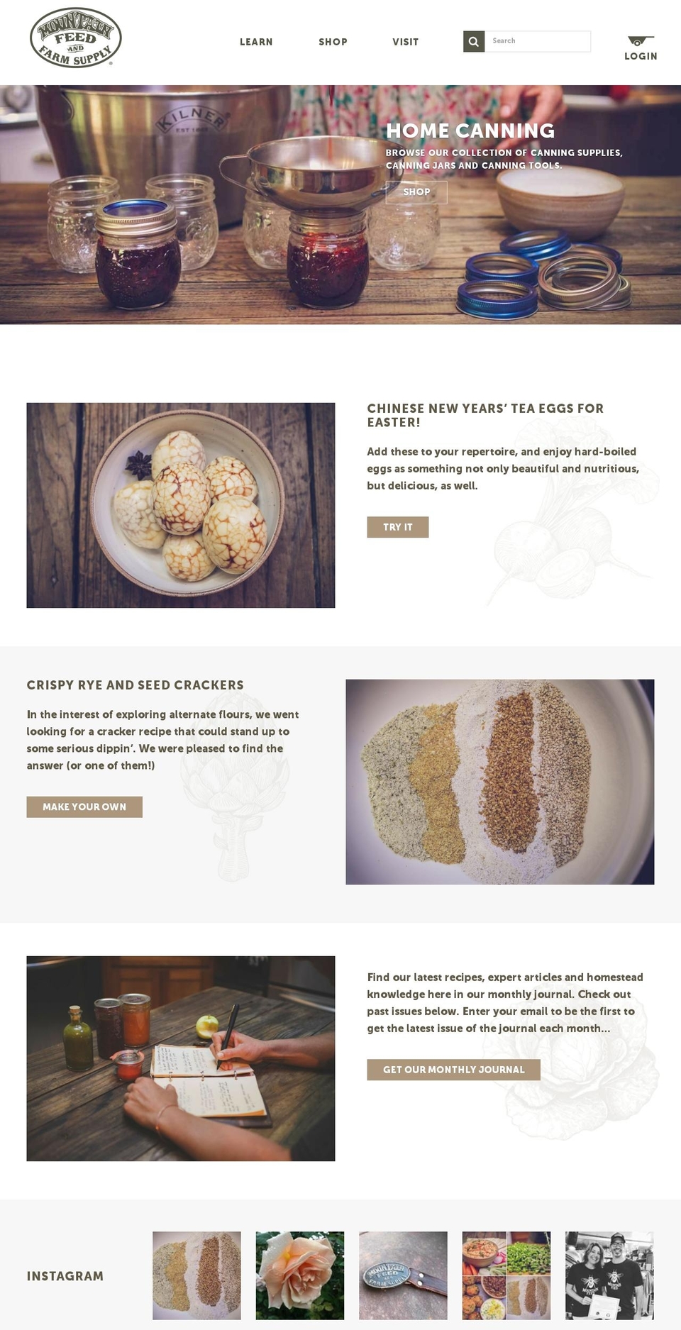 mountainfeed.com shopify website screenshot