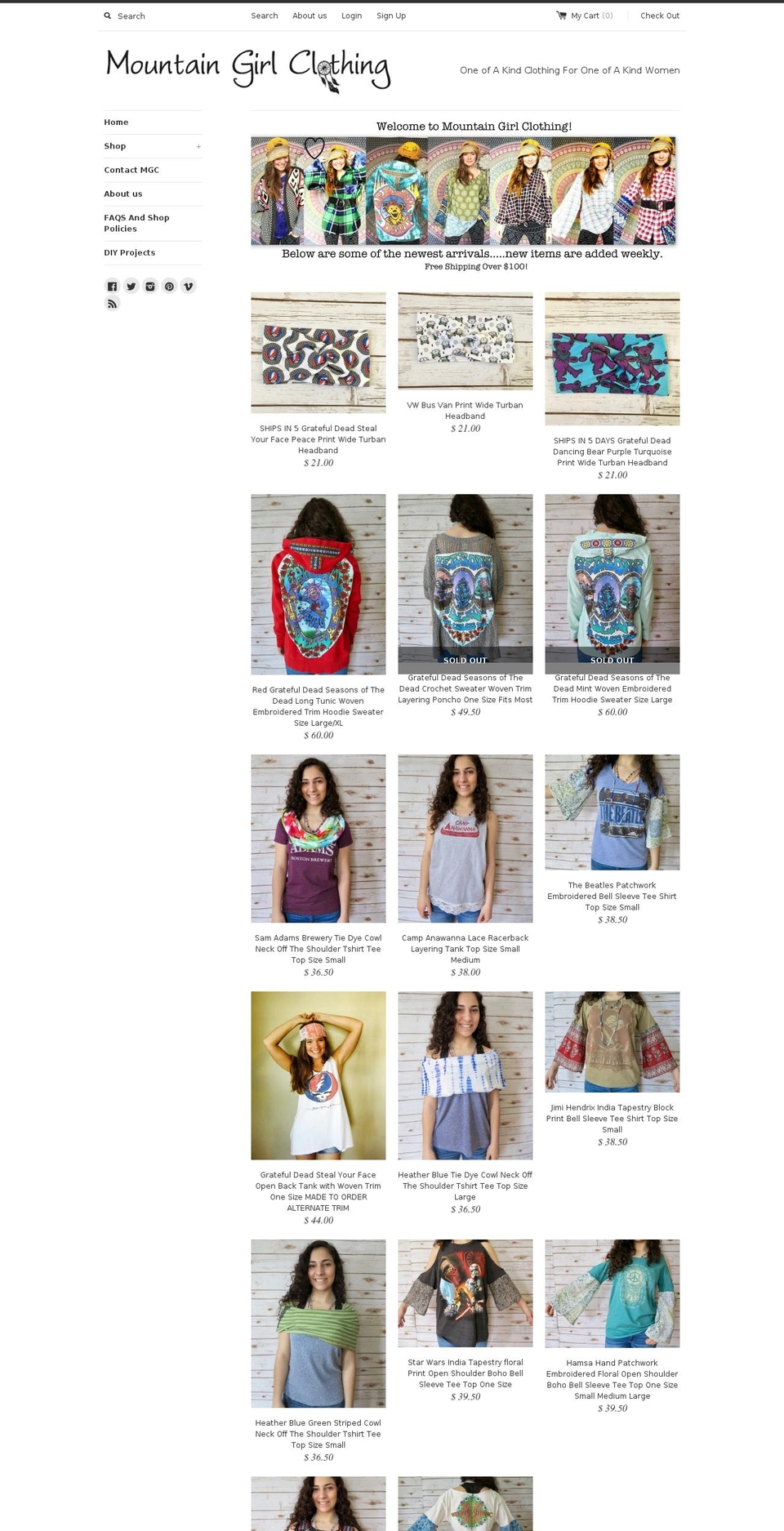 mountaingirlclothing.com shopify website screenshot