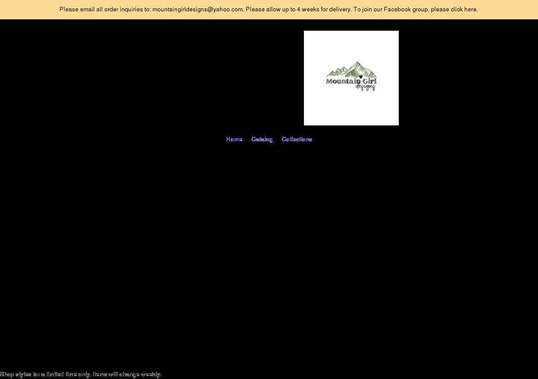 mountaingirldesigns.com shopify website screenshot