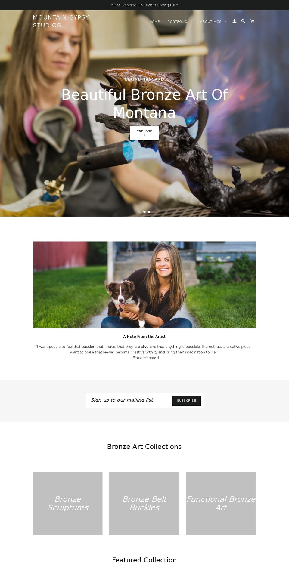 mountaingypsystudios.com shopify website screenshot