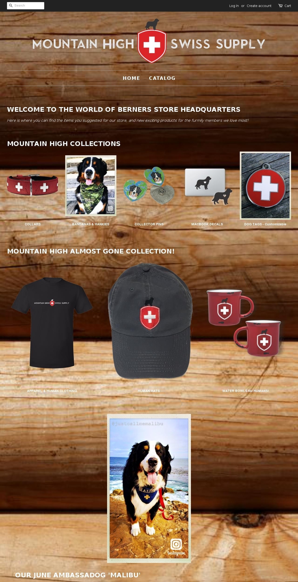 mountainhighswisssupply.com — Shopify storefront screenshot