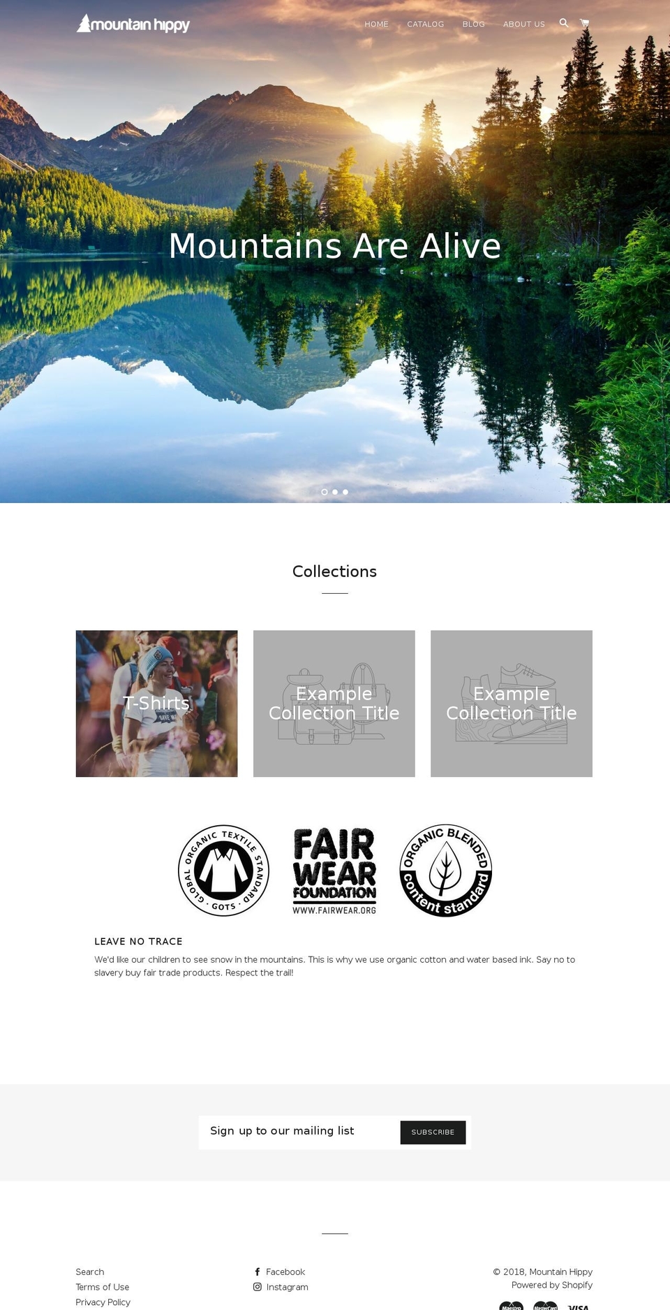 mountainhippy.com shopify website screenshot