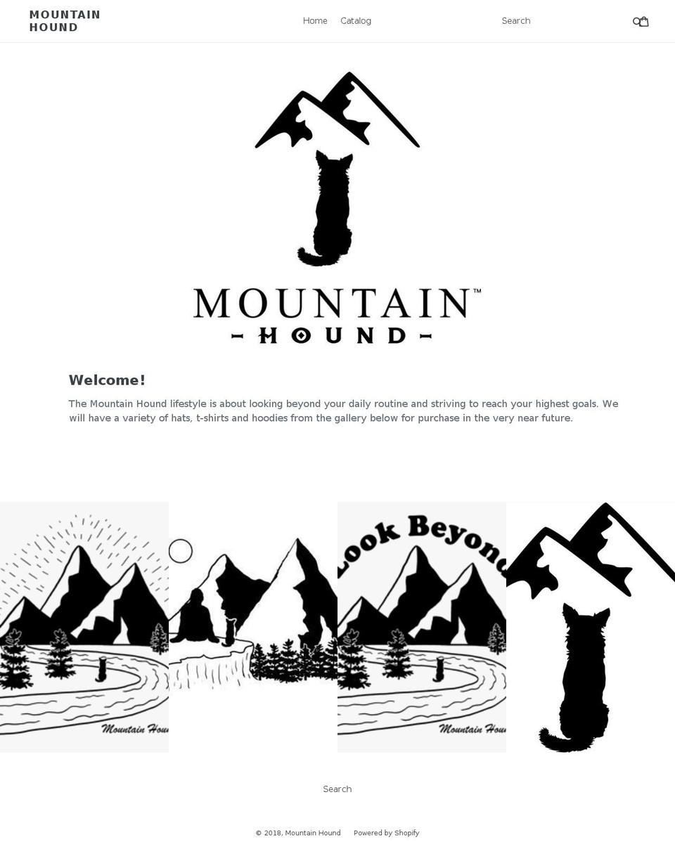 mountainhound.net shopify website screenshot