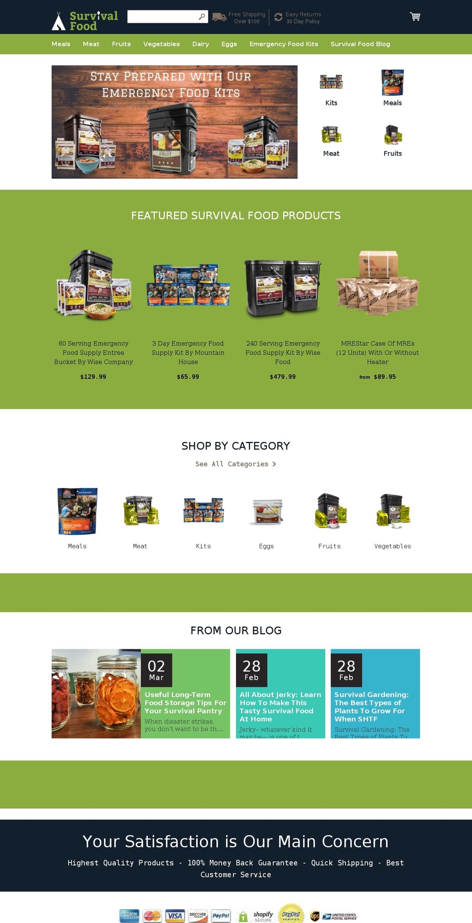 SurvivalFood V1.3 Shopify theme site example mountainhousesale.com