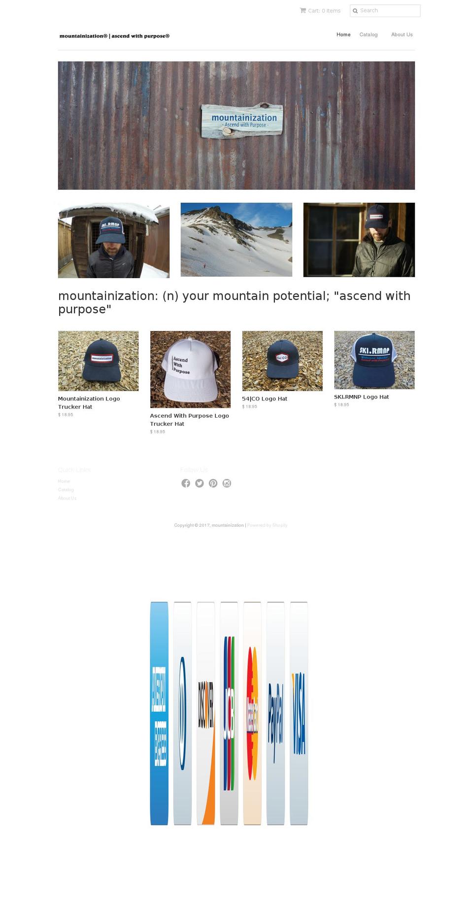 mountainization.com shopify website screenshot