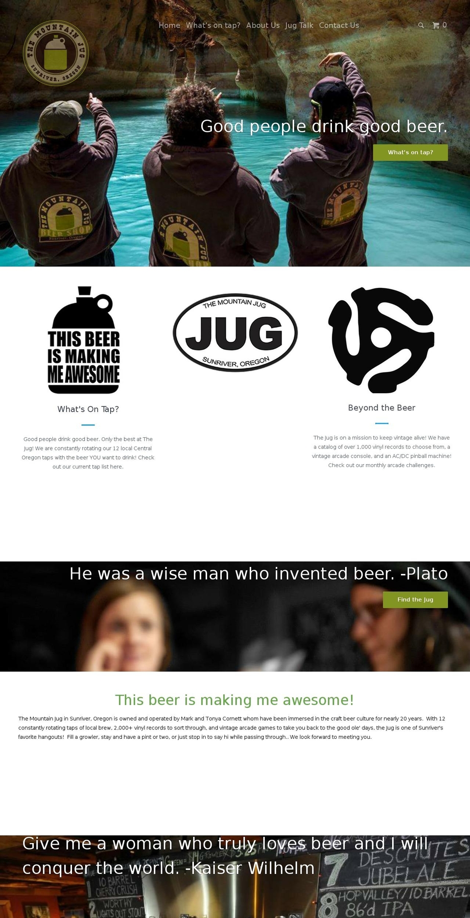 mountainjug.com shopify website screenshot