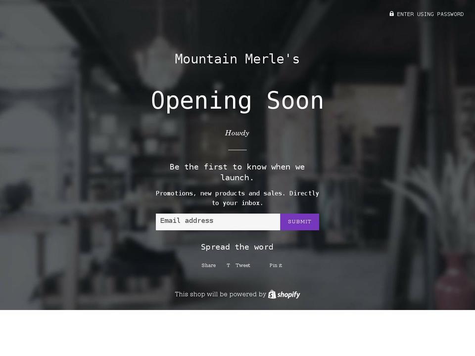 mountainmerles.com shopify website screenshot