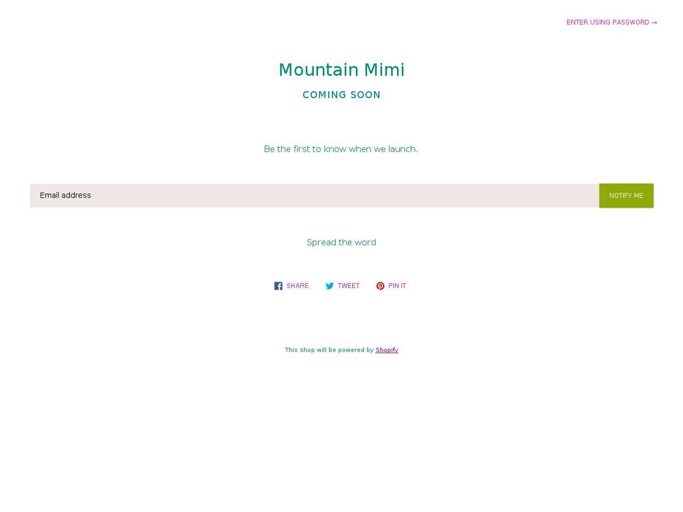 mountainmimi.com — Shopify storefront screenshot