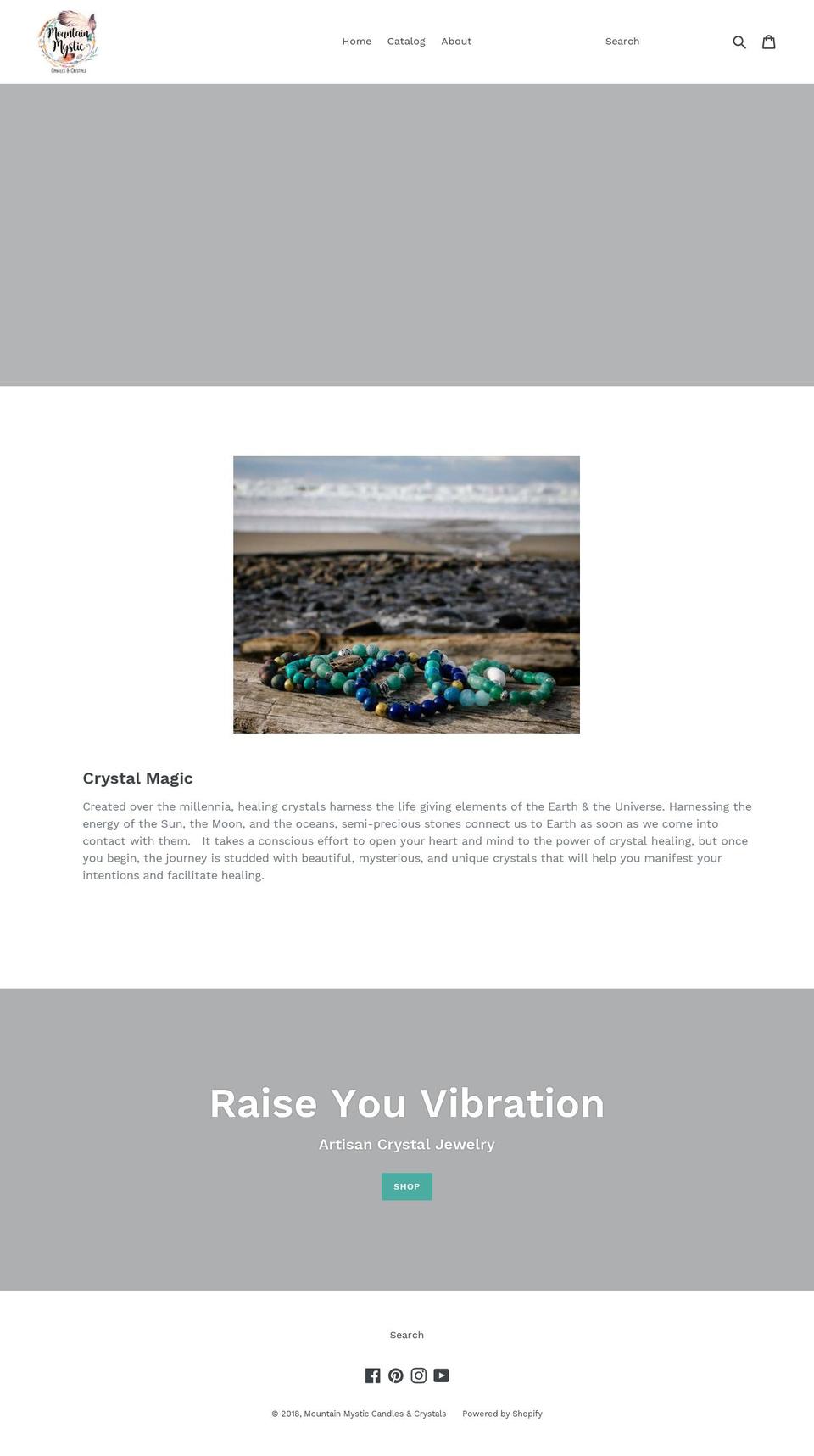mountainmystic.net shopify website screenshot