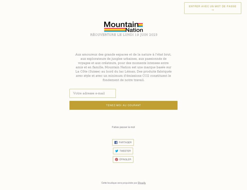 Mountain Nation Shopify theme site example mountainnation.ch