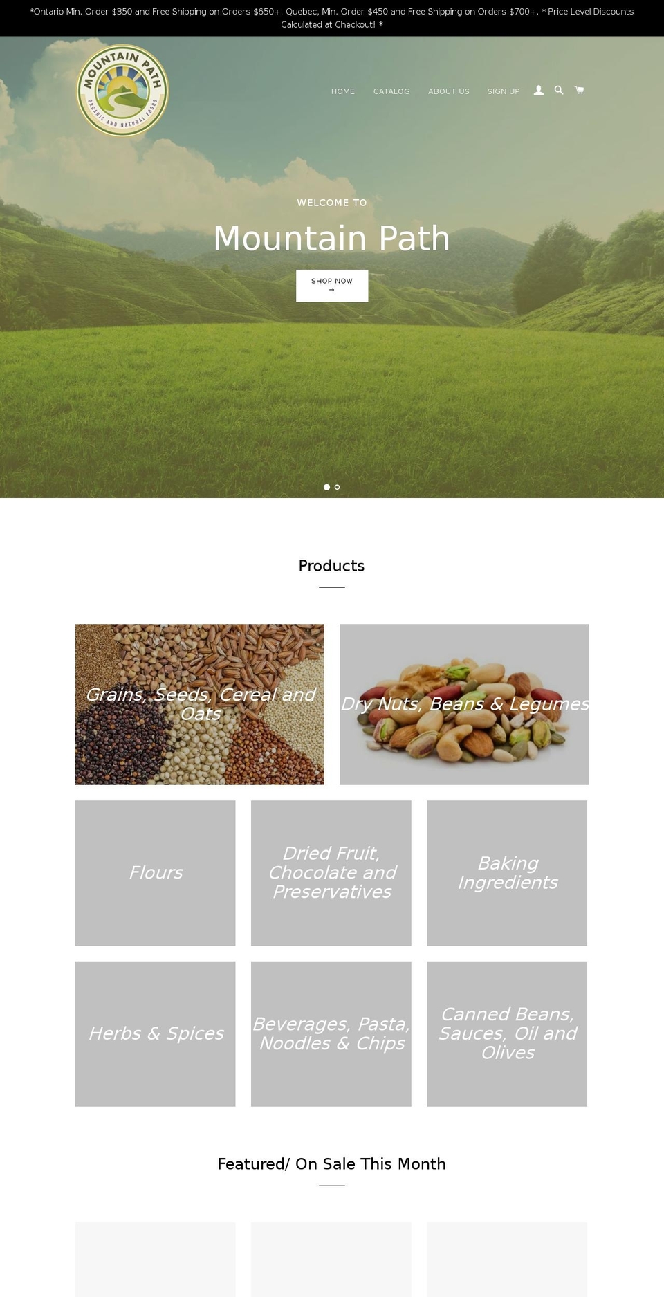 mountainpath.com shopify website screenshot