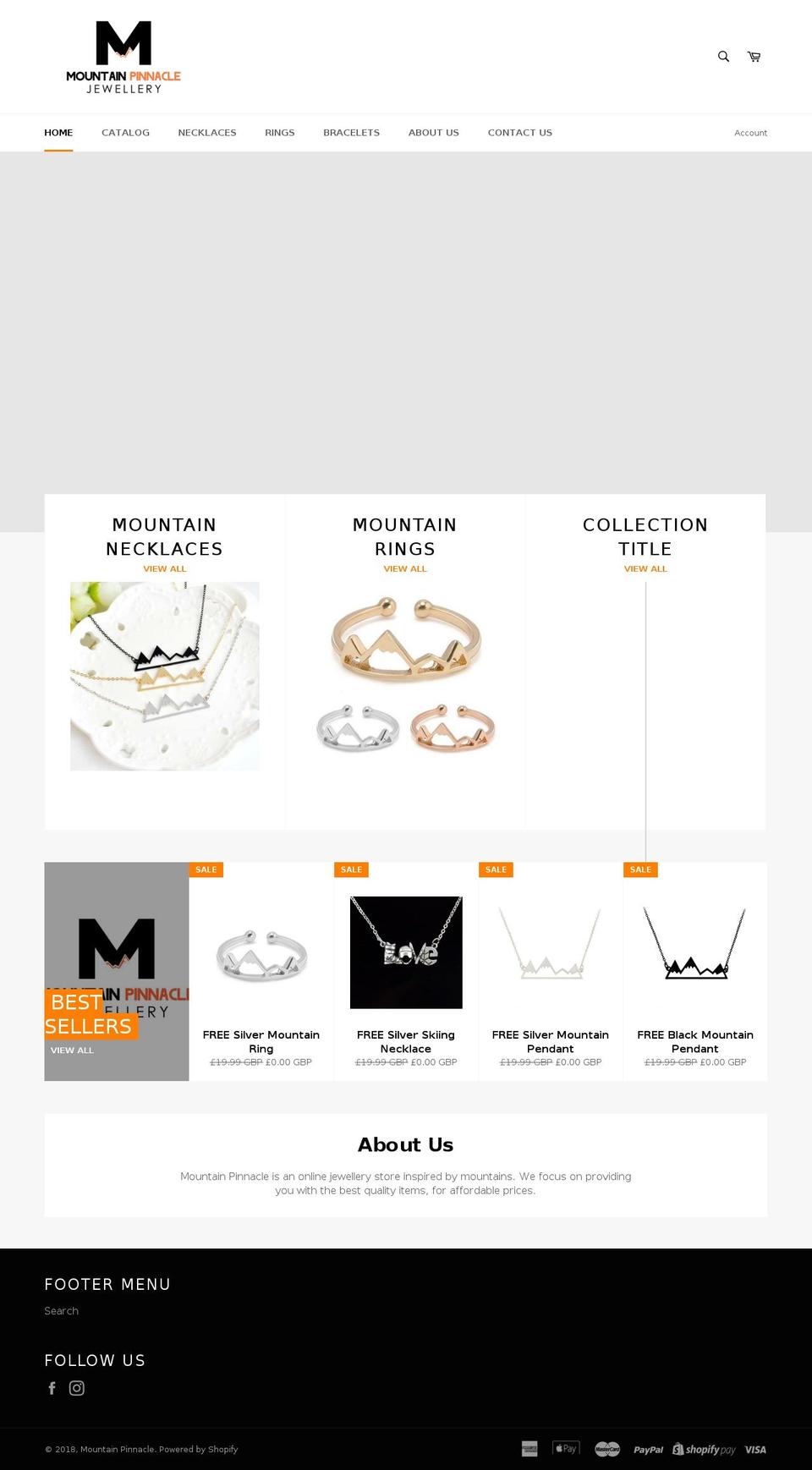 mountainpinnacle.com shopify website screenshot