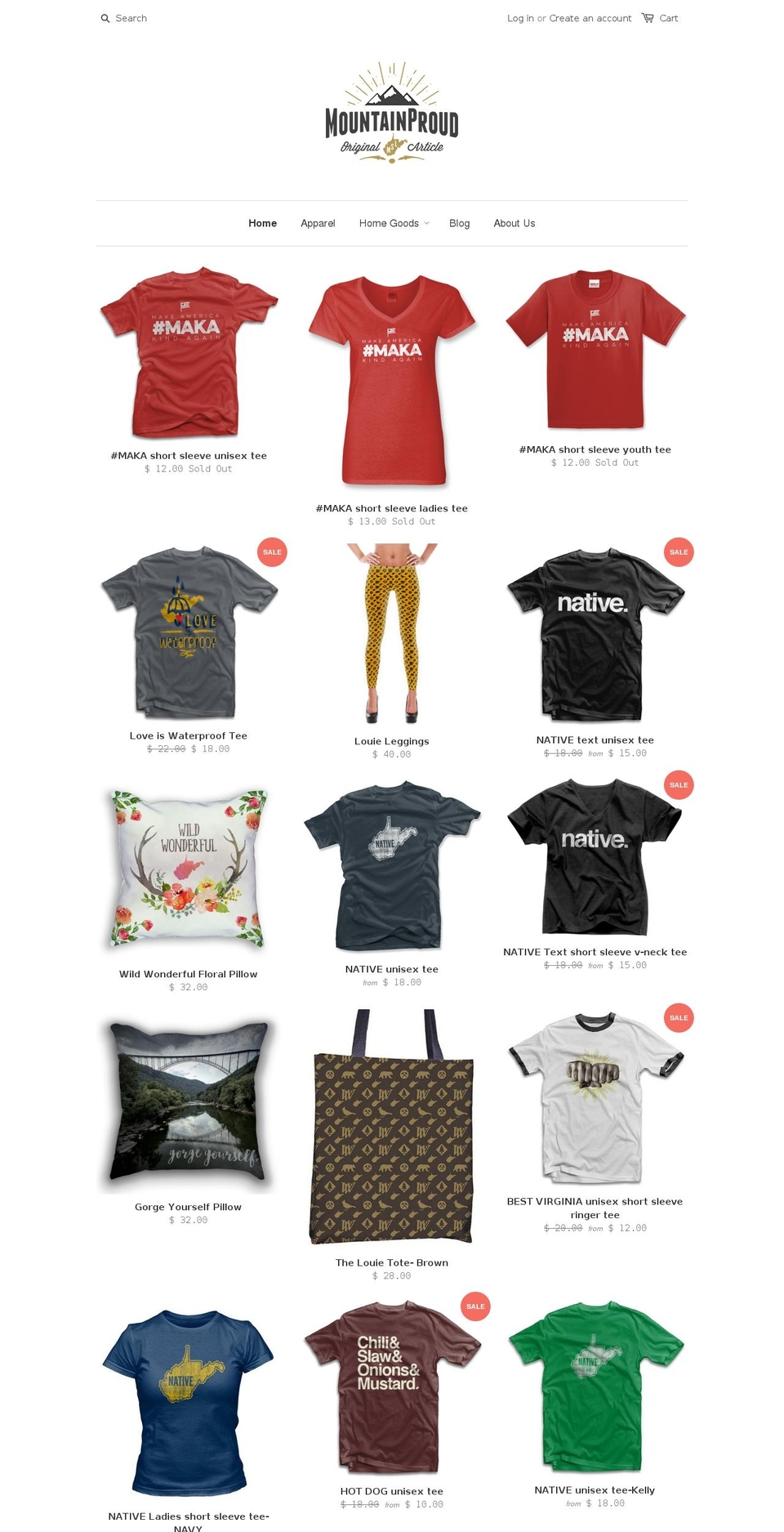 mountainproud.com shopify website screenshot