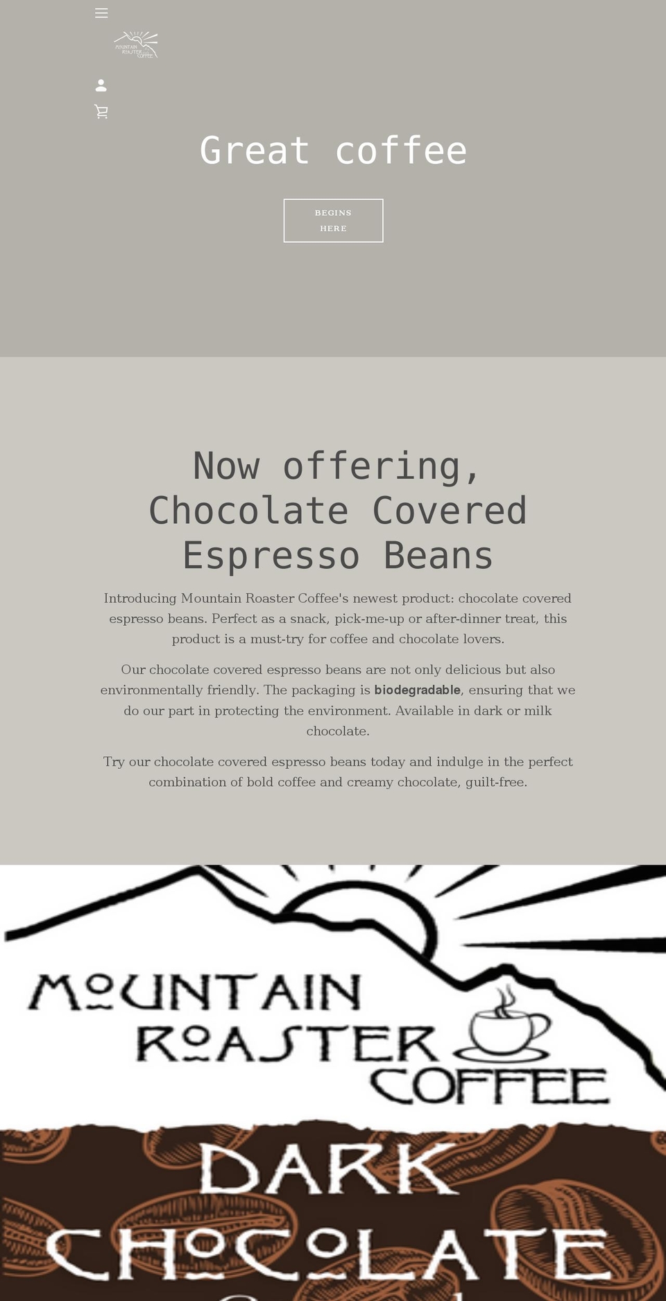 mountainroaster.com shopify website screenshot