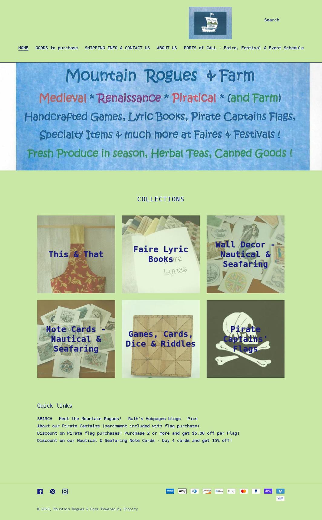mountainrogues.com shopify website screenshot