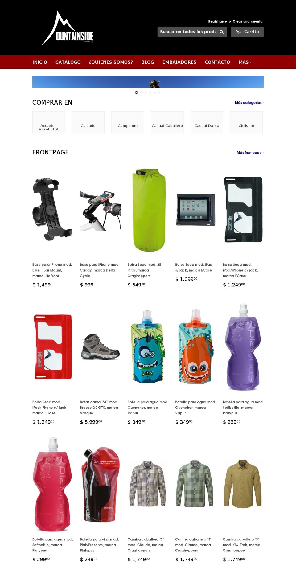 mountainside2012.com shopify website screenshot