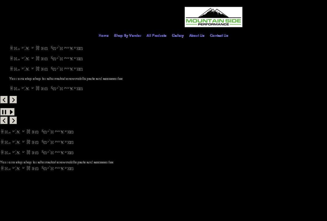mountainsideperformance.com shopify website screenshot