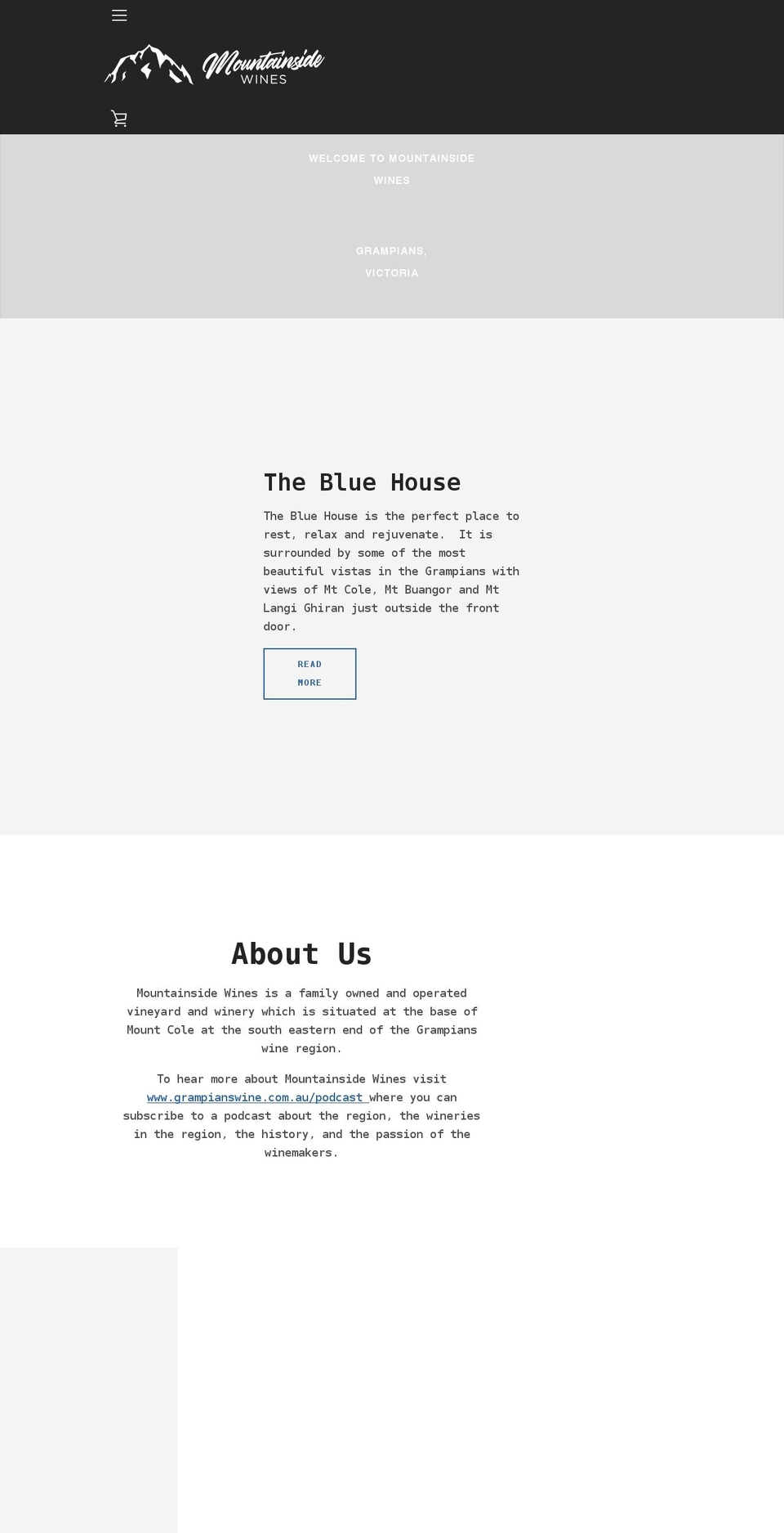 mountainsidewines.com.au shopify website screenshot