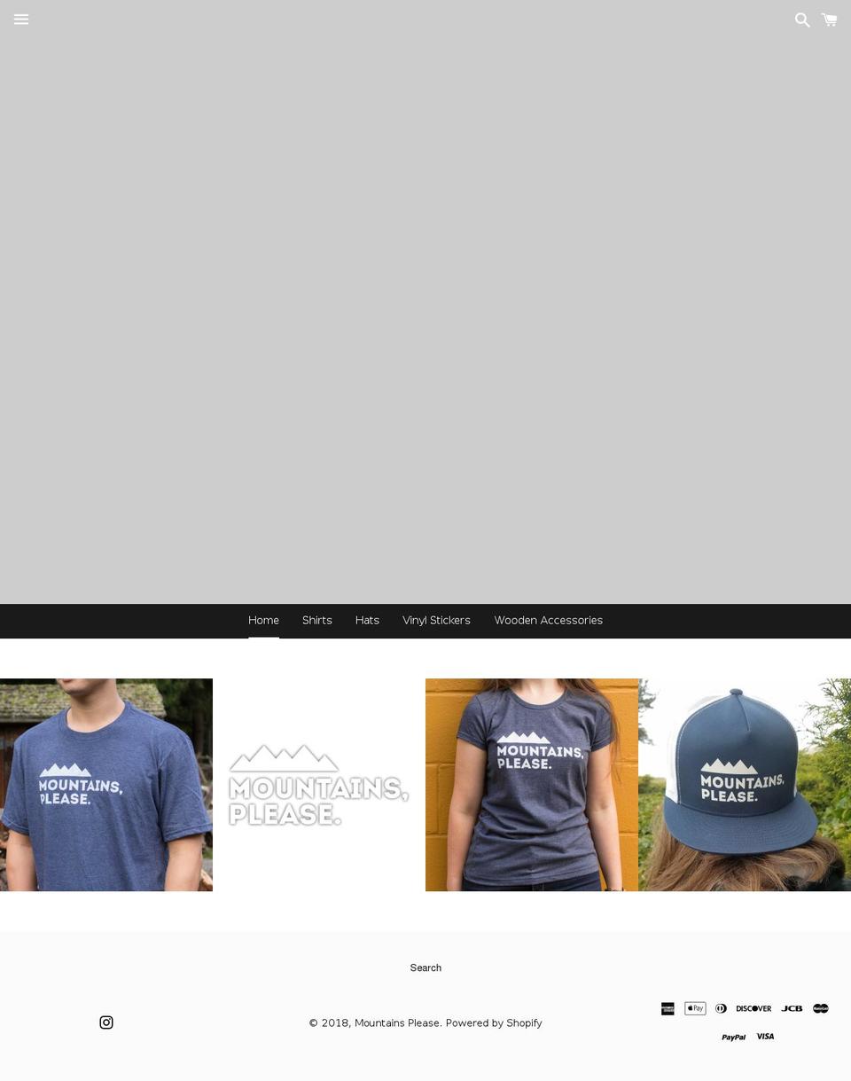 mountainsplease.com — Shopify storefront screenshot