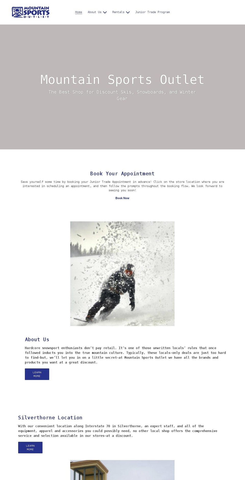mountainsportsoutlet.com shopify website screenshot