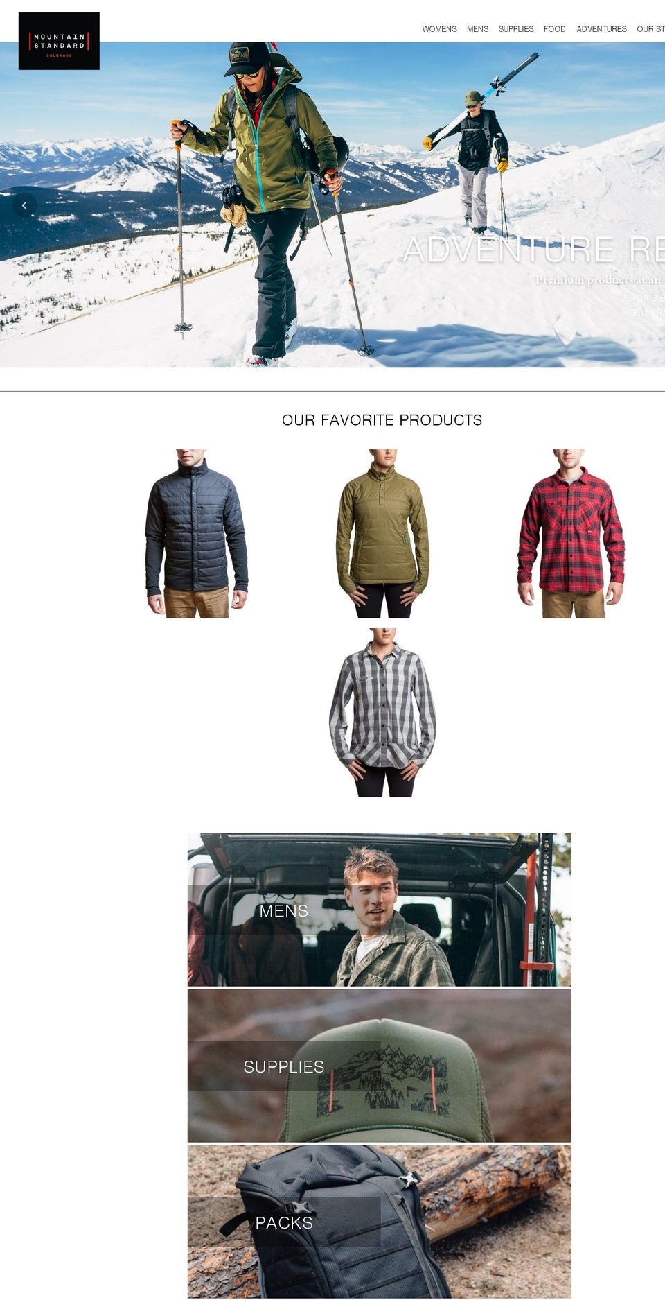 Current site - LIVE Shopify theme site example mountainstandard.com