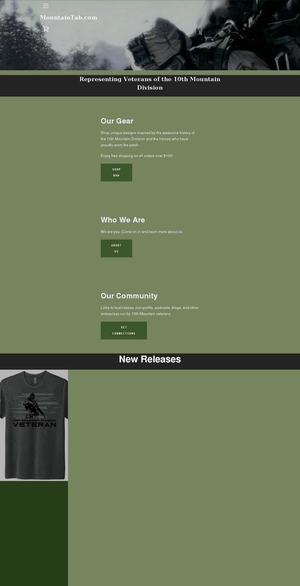 mountaintab.com shopify website screenshot