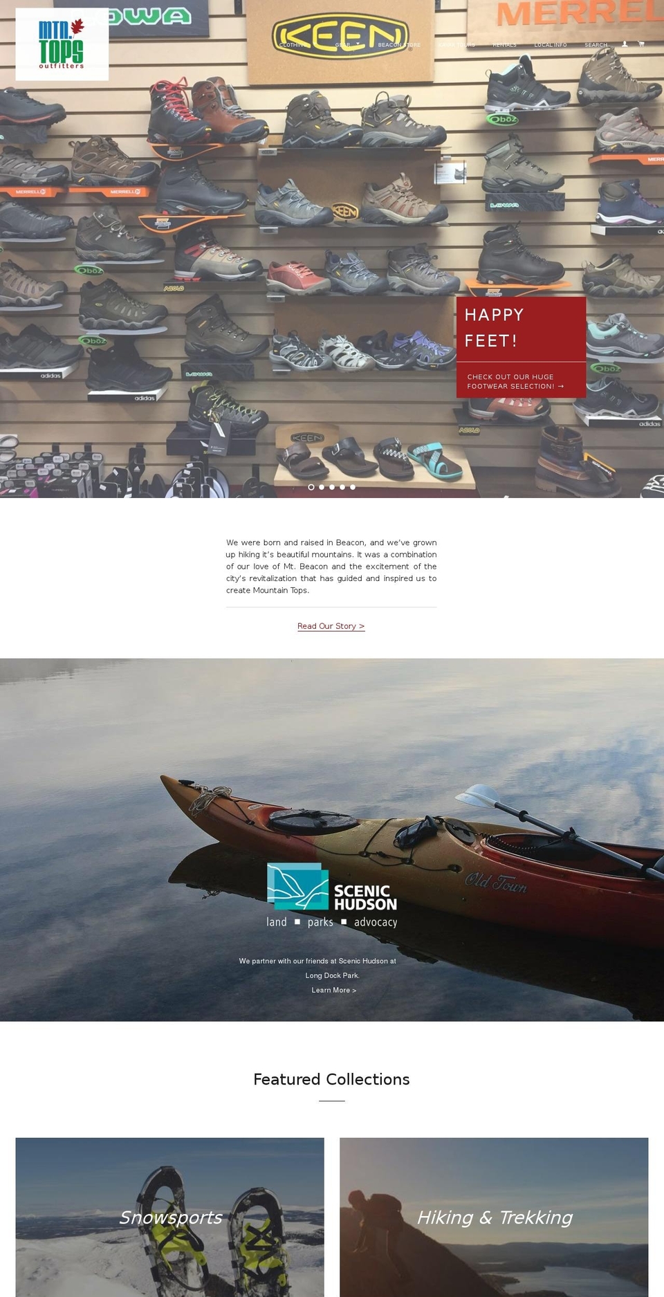 mountaintopsonline.com — Shopify storefront screenshot
