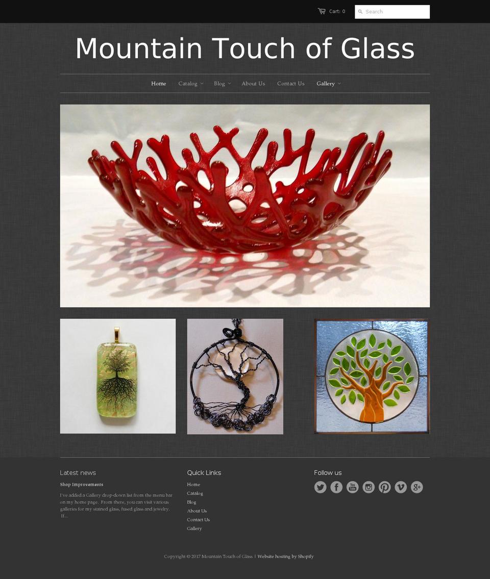 mountaintouchofglass.com shopify website screenshot