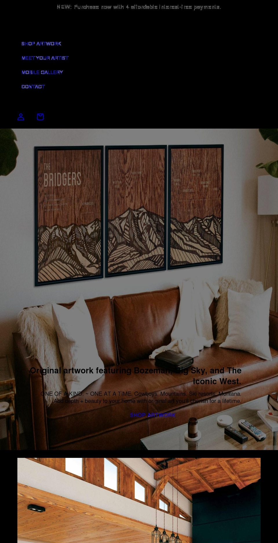 mountaintownart.com shopify website screenshot