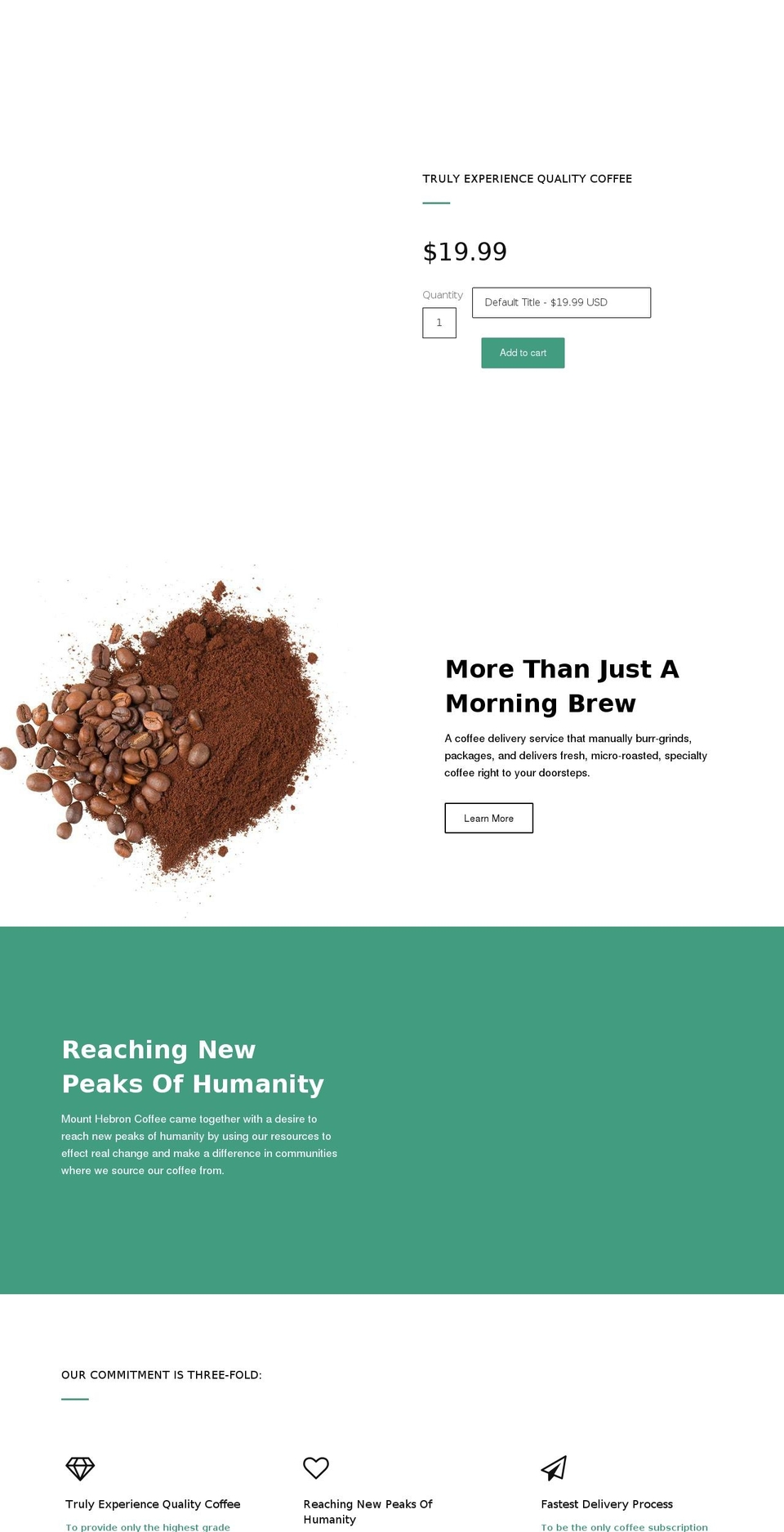 mounthebroncoffee.com — Shopify storefront screenshot