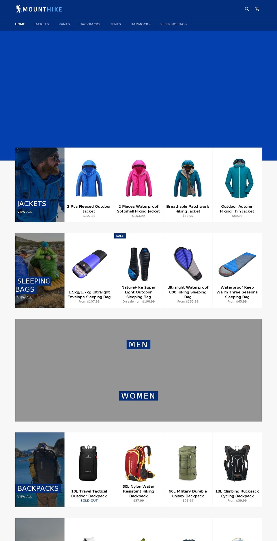 mounthike.com — Shopify storefront screenshot