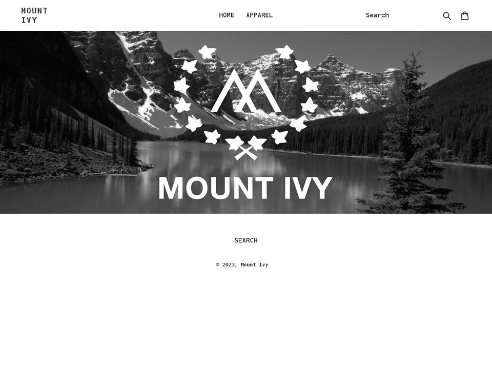 mountivyclothing.com — Shopify storefront screenshot
