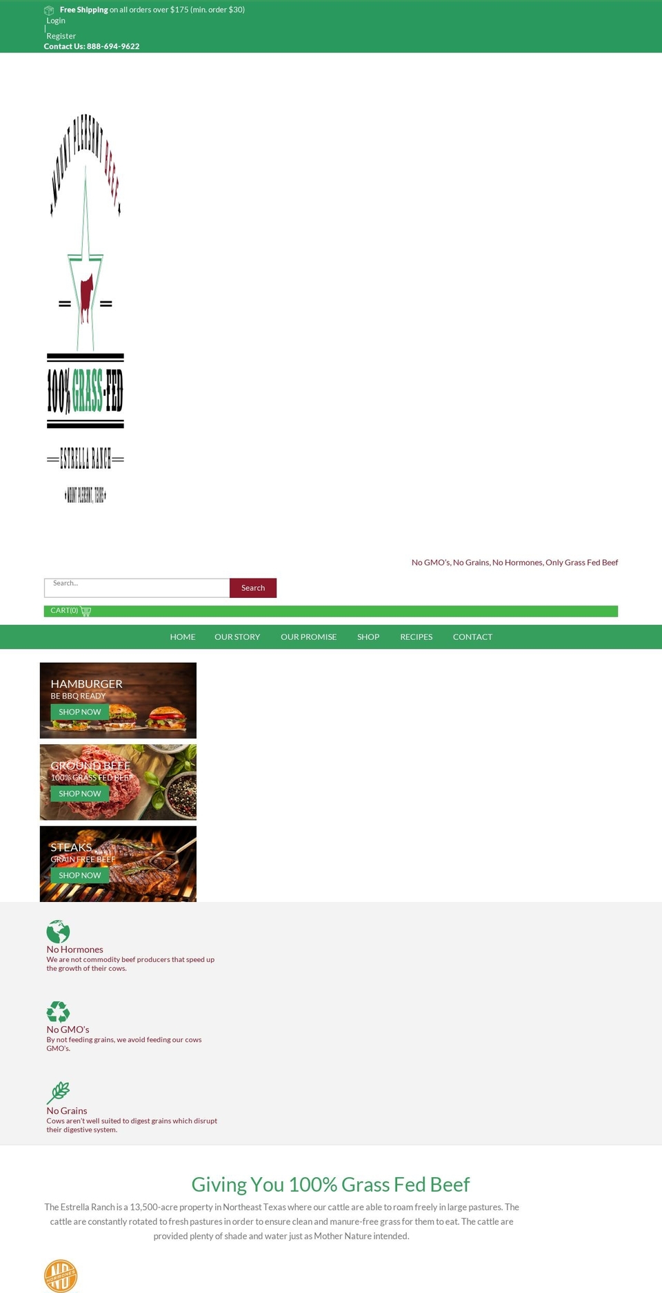 Working Shopify theme site example mountpleasantbeef.com