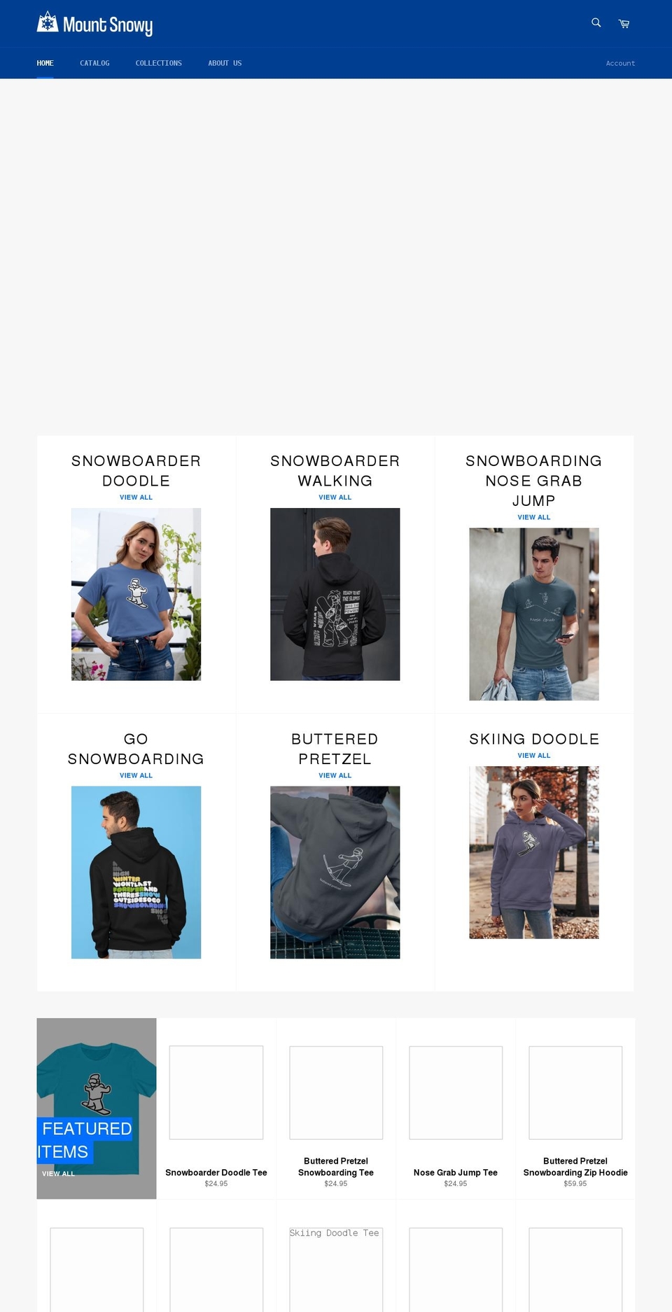 mountsnowy.com shopify website screenshot