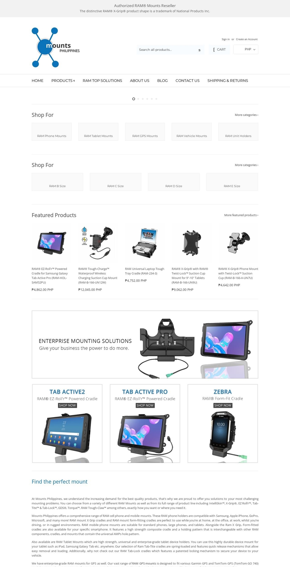 mountsphilippines.net shopify website screenshot