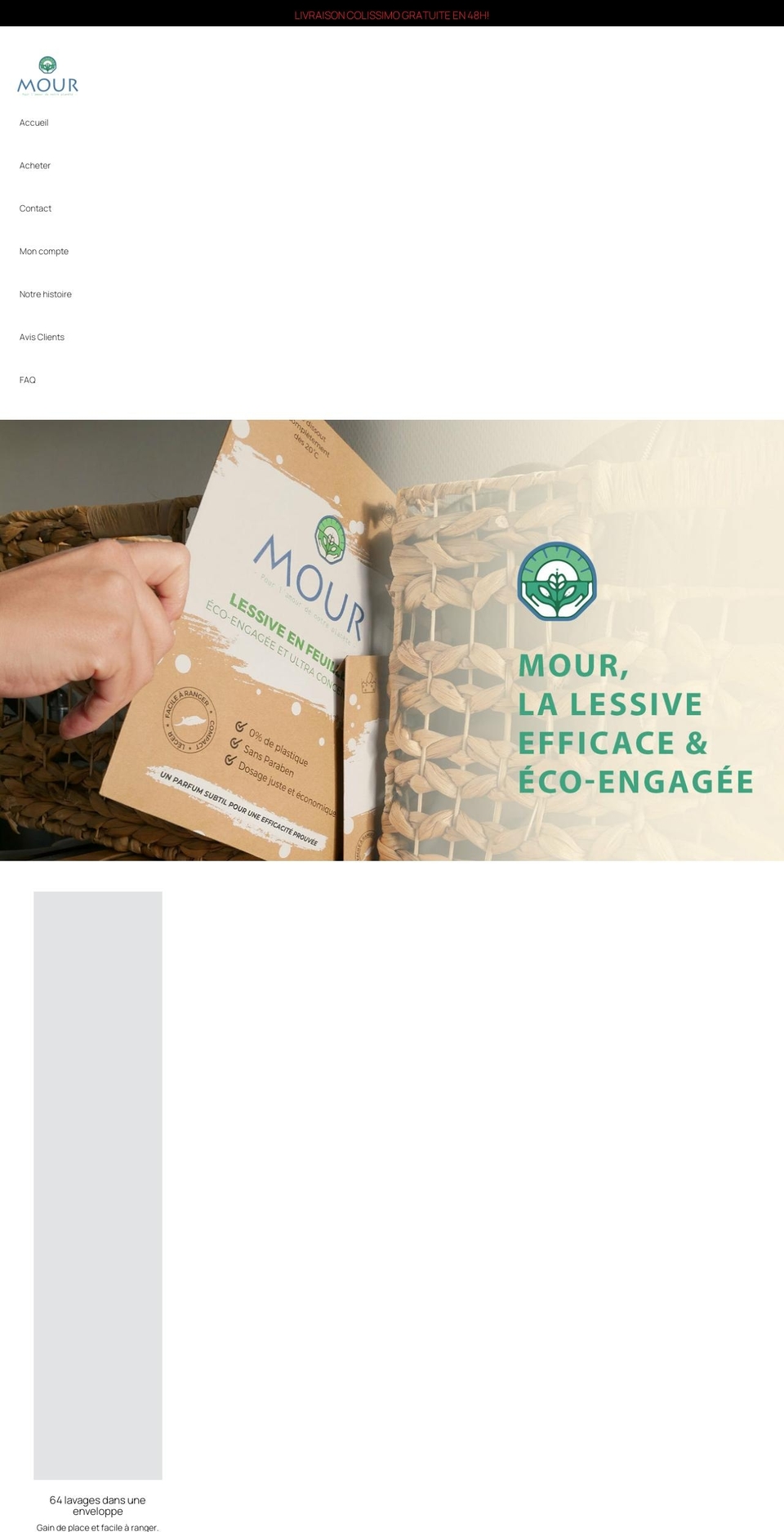 mourgreen.com shopify website screenshot