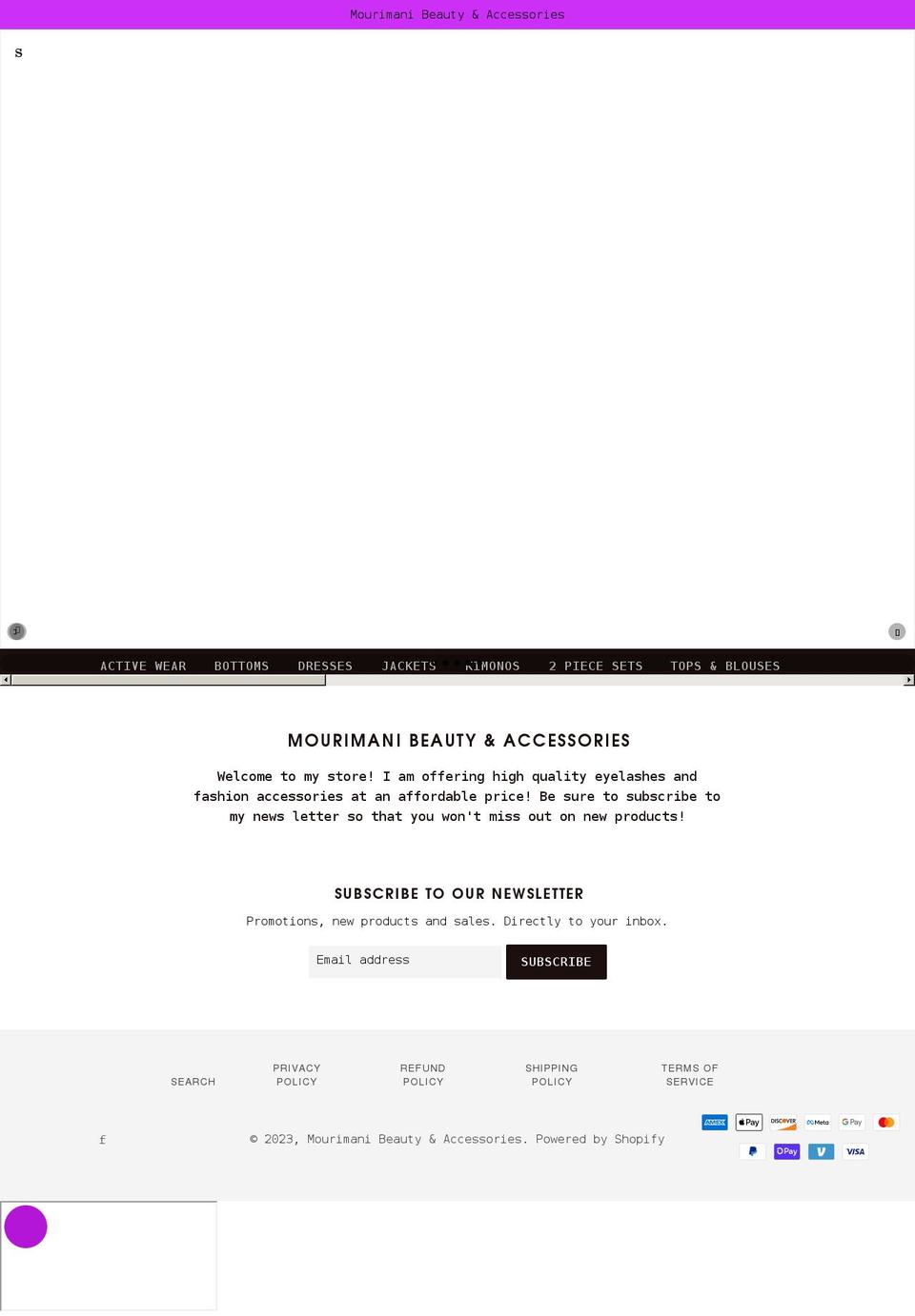 mourimanibeauty.com shopify website screenshot