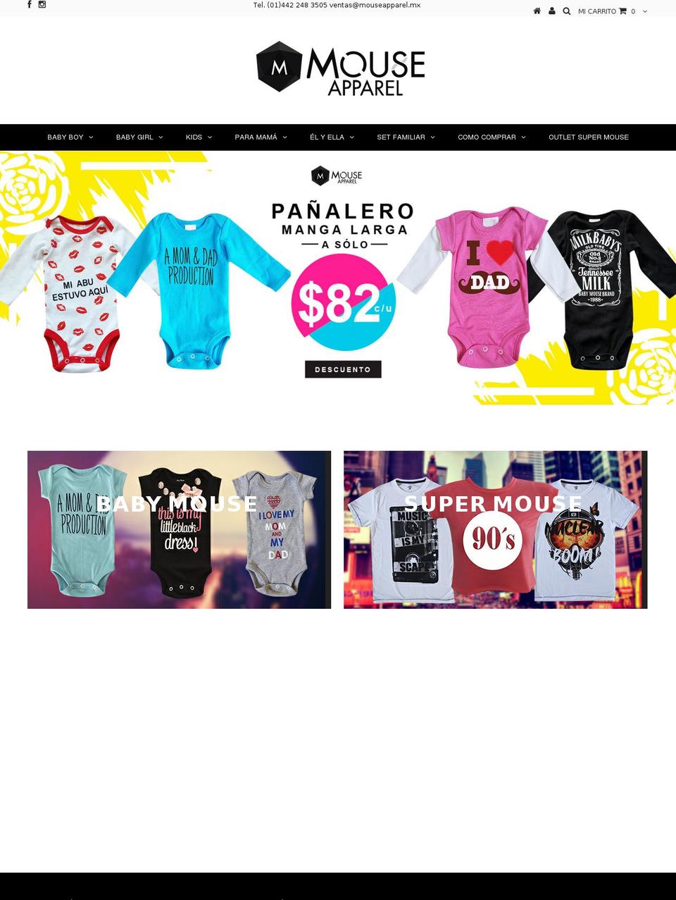 mouseapparel.net shopify website screenshot