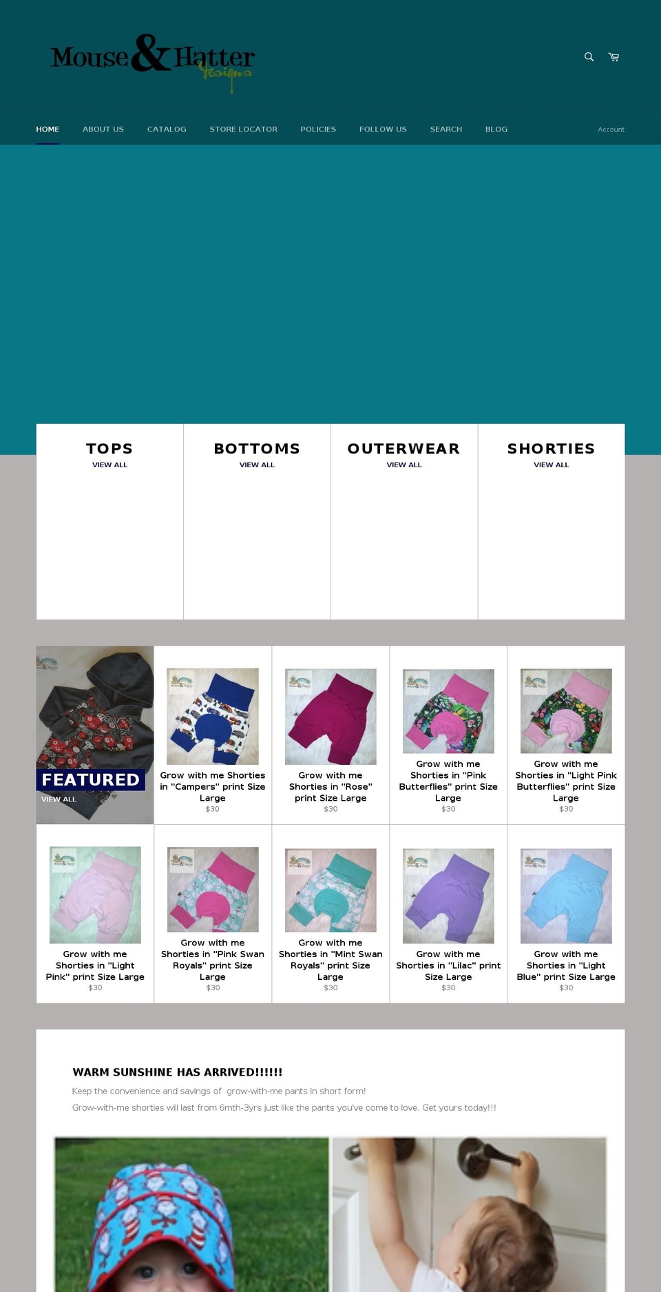 mousehatterdesigns.com — Shopify storefront screenshot
