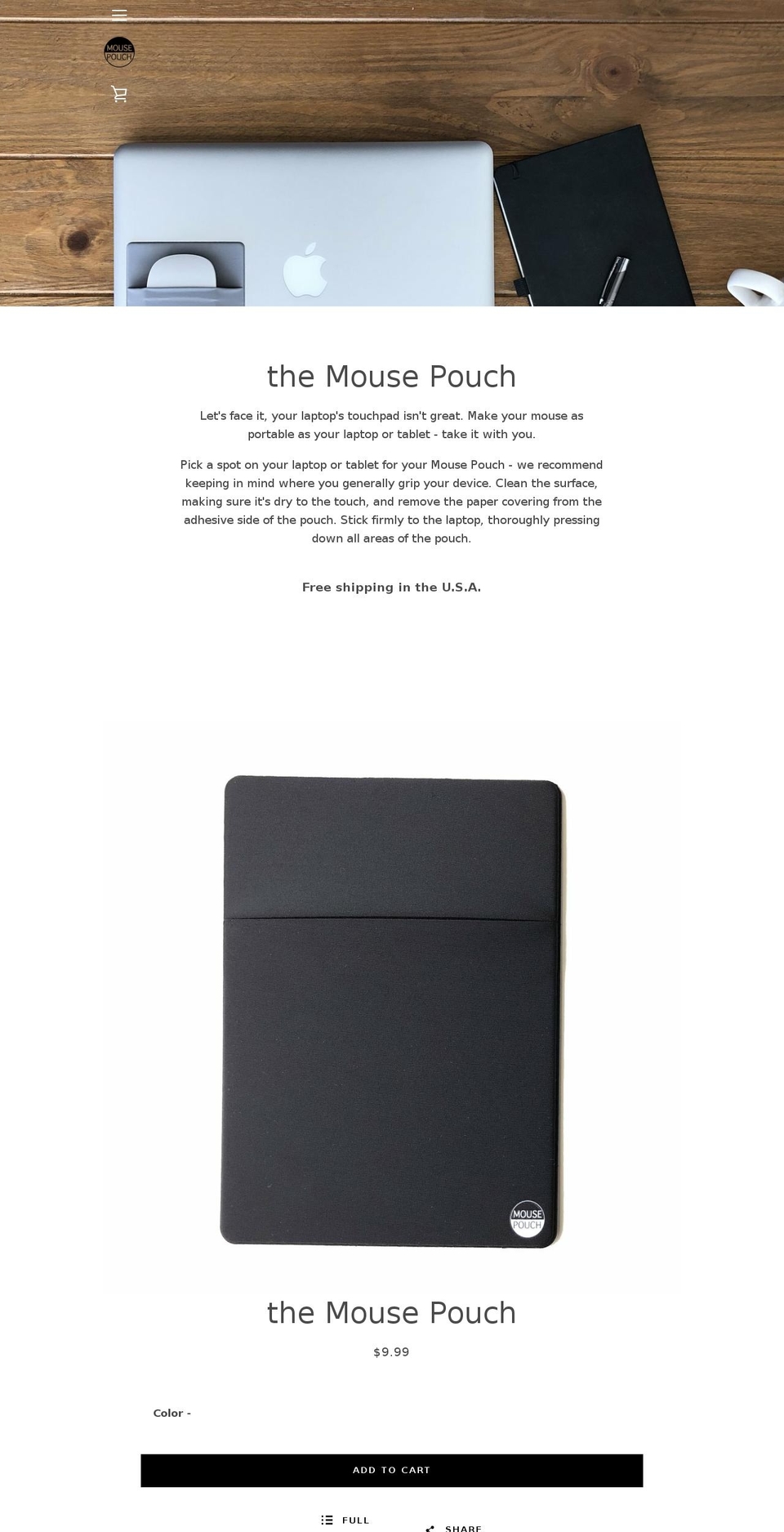 mousepouch.com — Shopify storefront screenshot