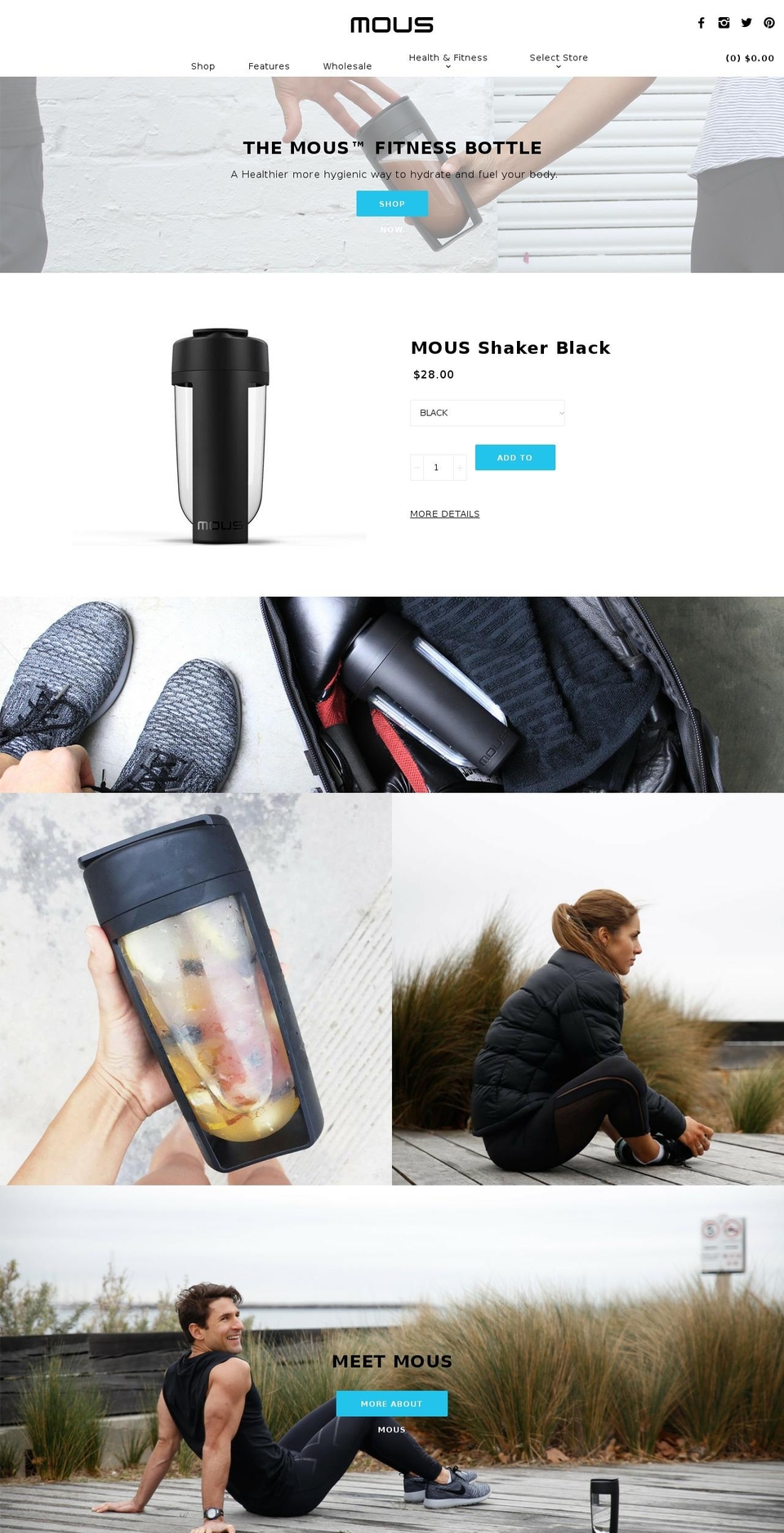 mousfitness.com shopify website screenshot