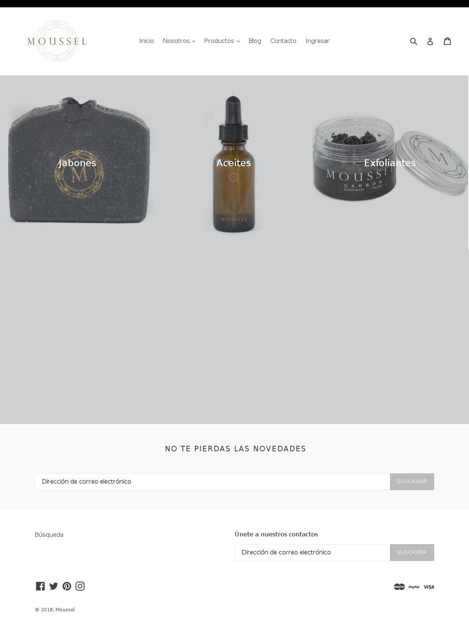 moussel.mx shopify website screenshot