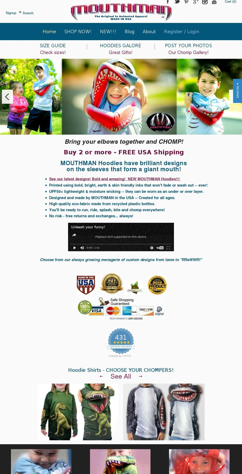 Mouthman Symmetry Shopify theme site example mouthman.us