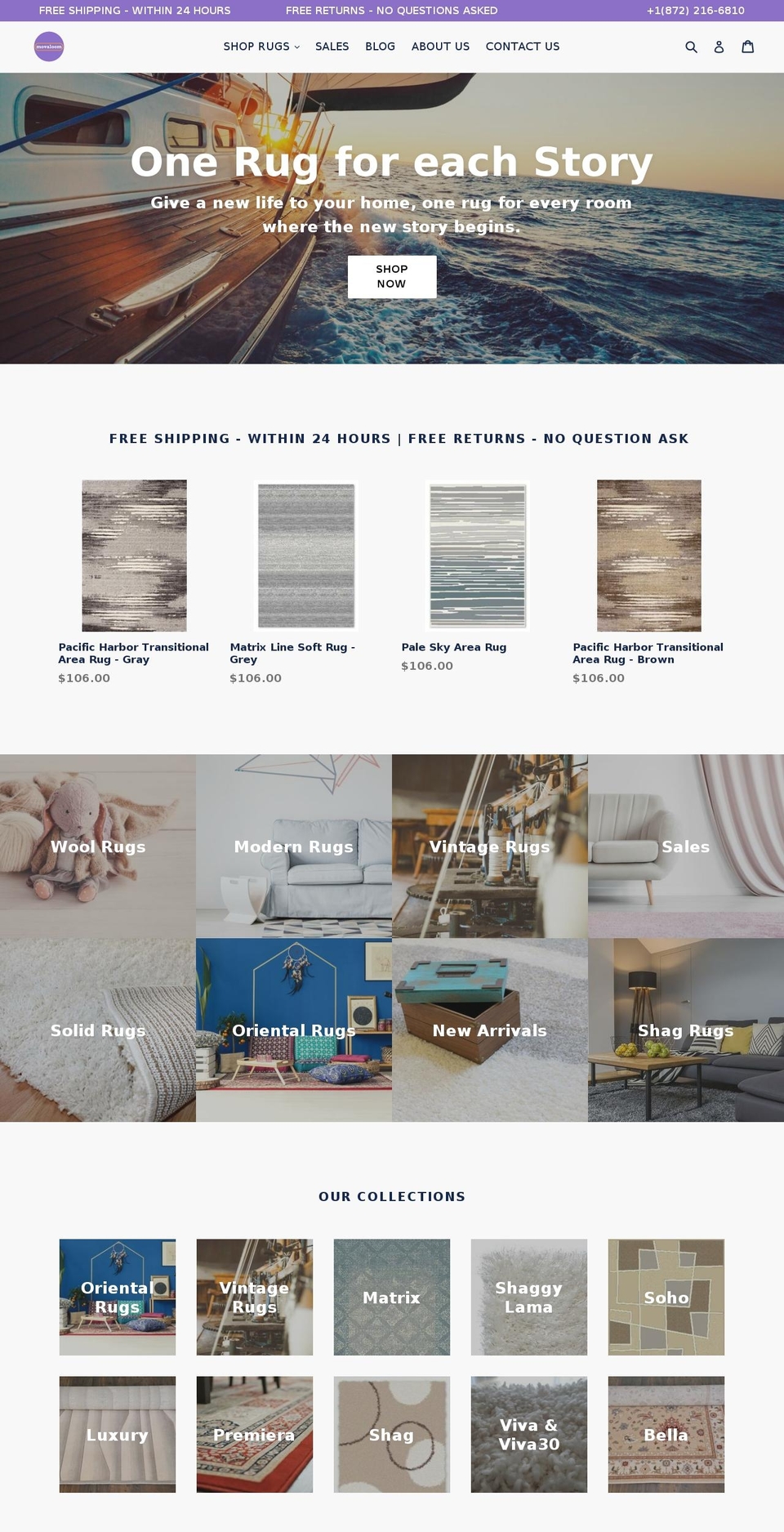 movaloom.com — Shopify storefront screenshot