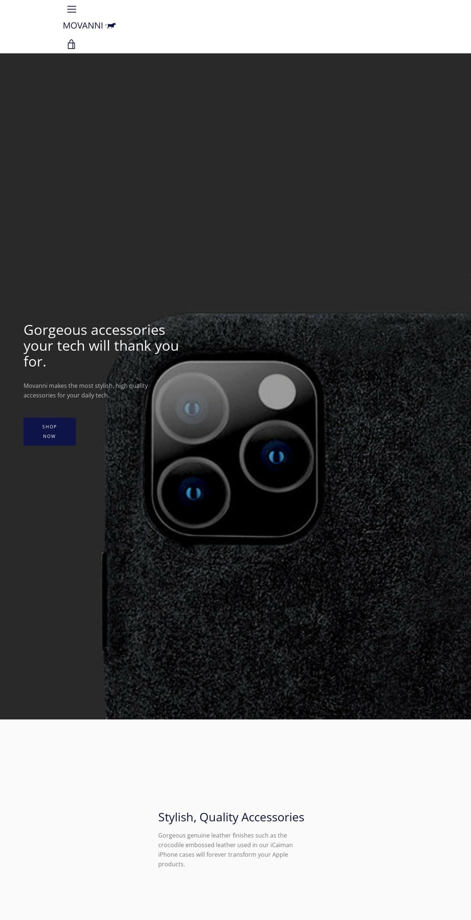 movanni.com shopify website screenshot